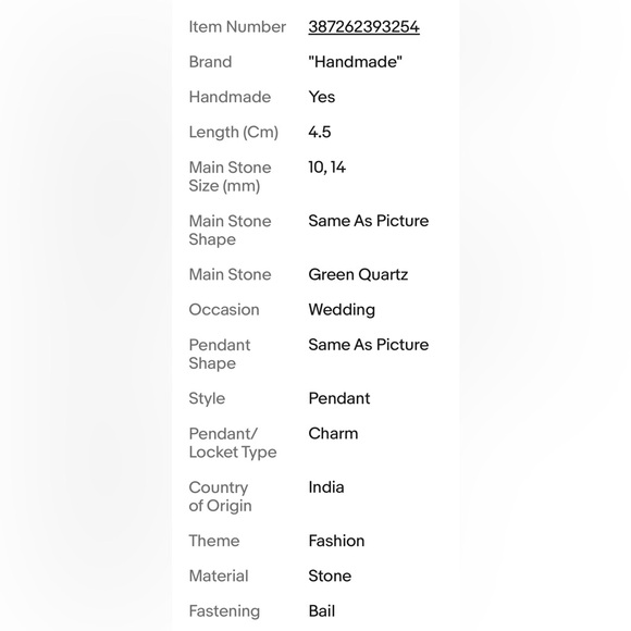 GREEN QUARTZ PENDANT - Picture 2 of 5